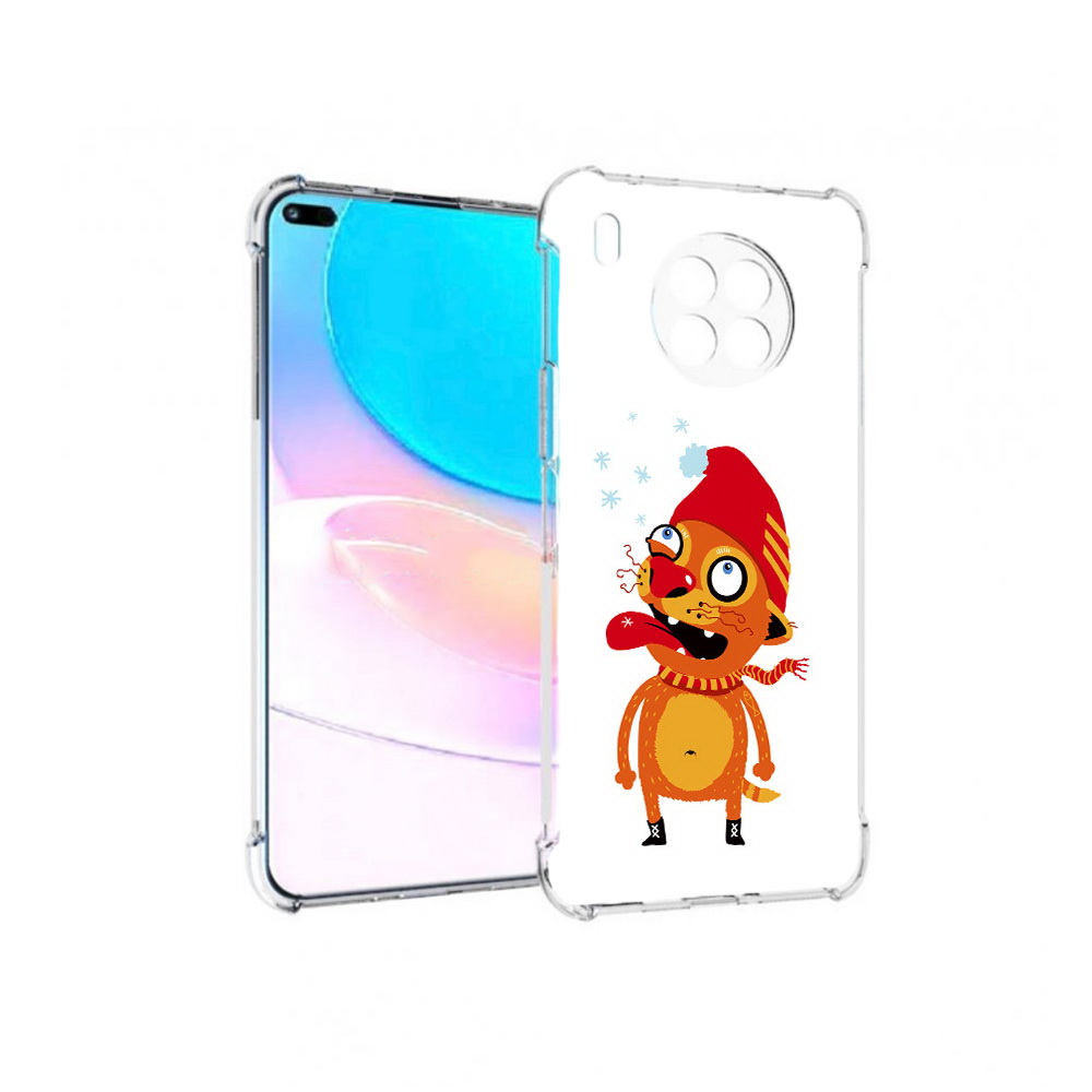 Чехол задняя-панель-накладка-бампер MyPads Зимний кот для Huawei Nova 8i