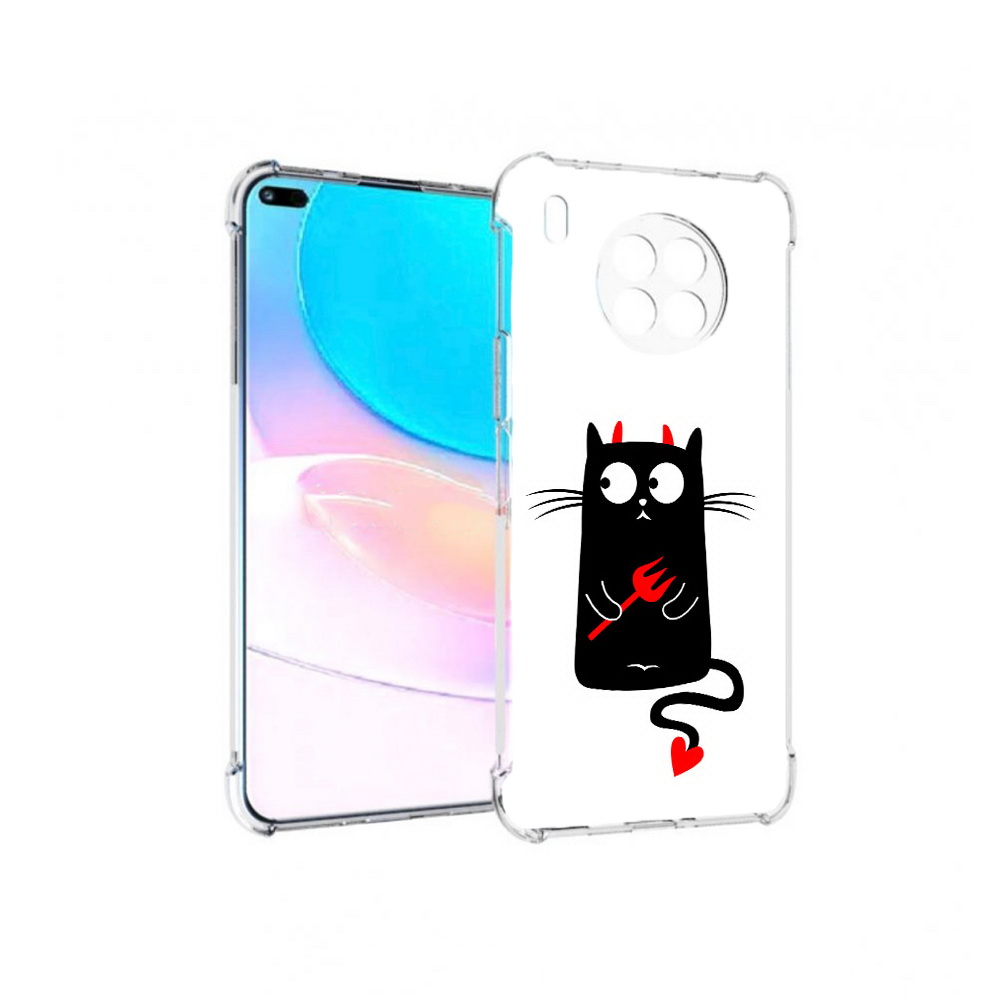 

Чехол задняя-панель-накладка-бампер MyPads Кот демон для Huawei Nova 8i, Прозрачный, Tocco