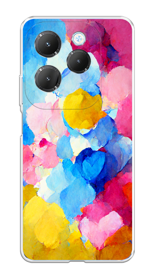 

Чехол на Infinix HOT 40/40 Pro "Яркие пятна", Синий;голубой;желтый;розовый, 3105350-1