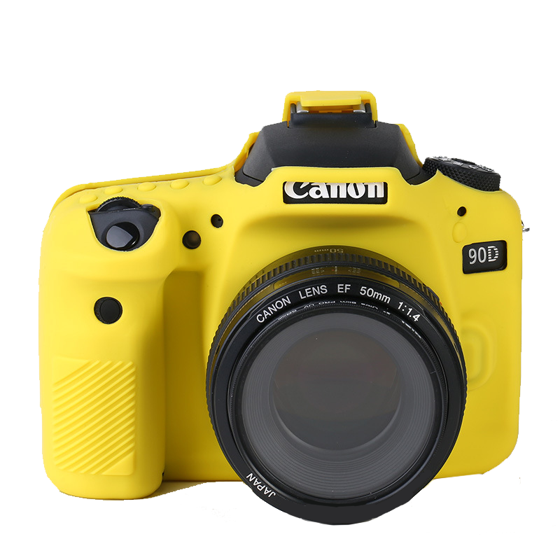 Силиконовый чехол MyPads для фотоаппарата Canon EOS 90D желтый