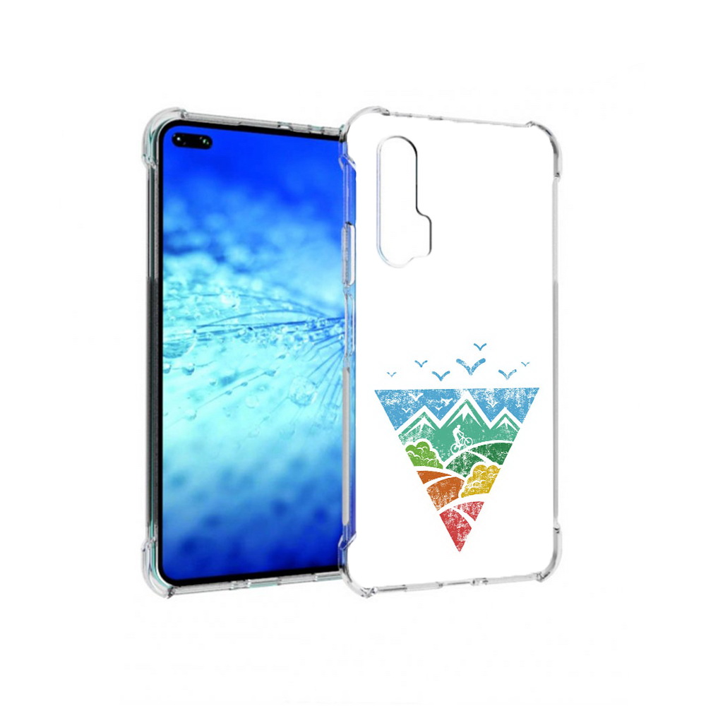 

Чехол MyPads Tocco для Huawei View 30 Pro Лес земля море чайки (PT145237.17.105), Прозрачный, Tocco