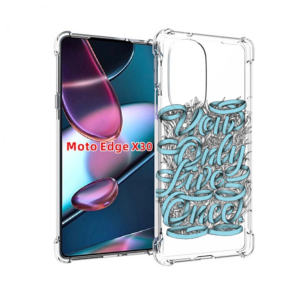 

Чехол MyPads слова из ленты абстракция для Motorola Moto Edge X30, Прозрачный, Tocco