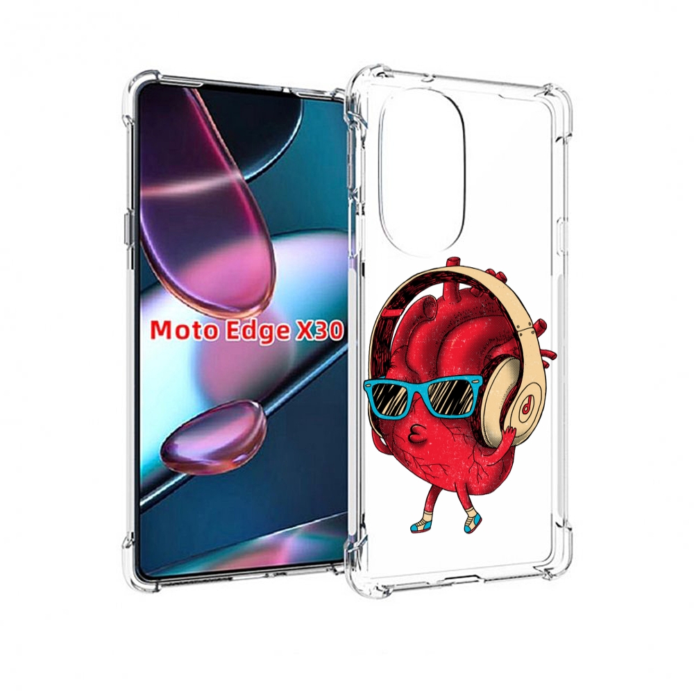 

Чехол MyPads слушай сердце для Motorola Moto Edge X30, Прозрачный, Tocco