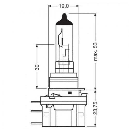 Лампа ксенон H15 4300K КЕТ 9 32V 35W (YADA)