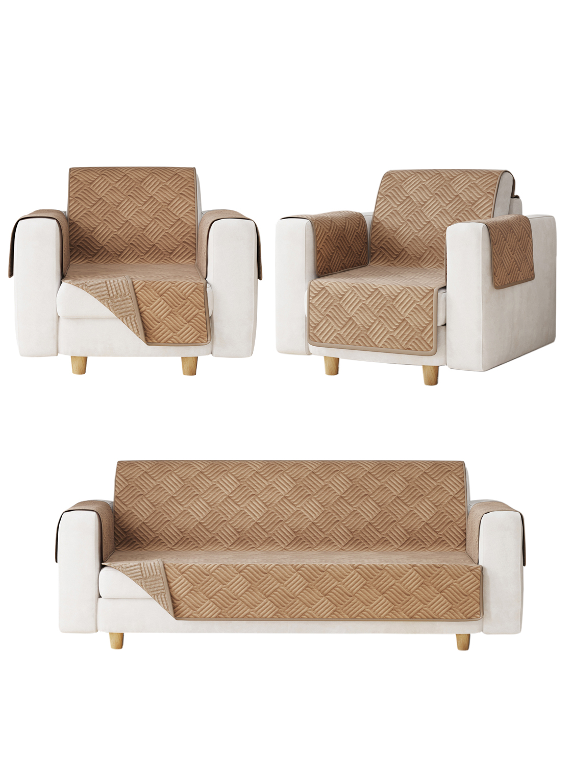 

Комплект дивандеков DARLISHOP Печенька Д.180х210 (1 шт) К 60х210 (2 шт) П 60х50 (6 шт), Печенька