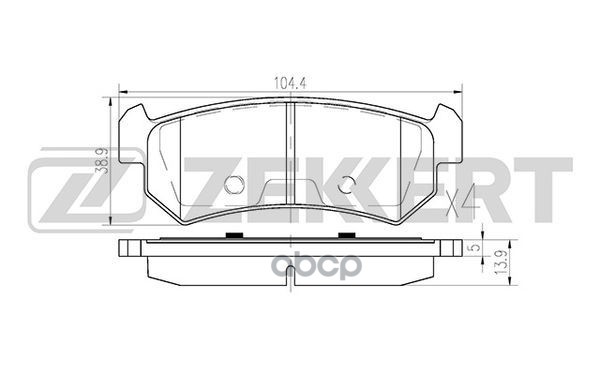 

Тормозные колодки ZEKKERT BS1308