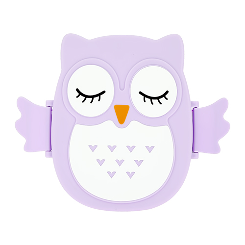 фото Ланч-бокс fun owl violet 16 см