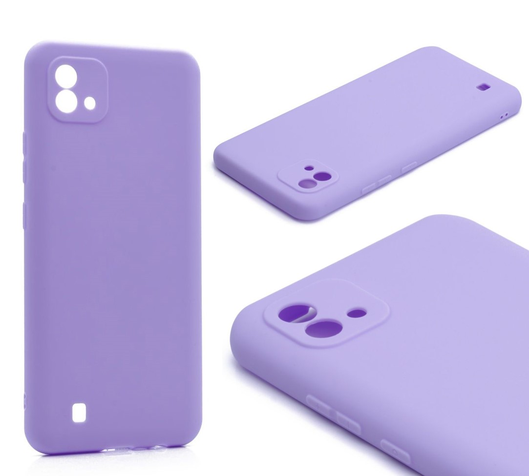 

Силиконовый чехол TPU Case матовый для Realme C20 сиреневый, Фиолетовый