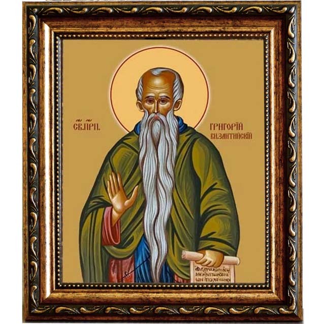 

Григорий (Дримис) Византийский, Святогорец, Афонский, преподобный. Икона на холсте.