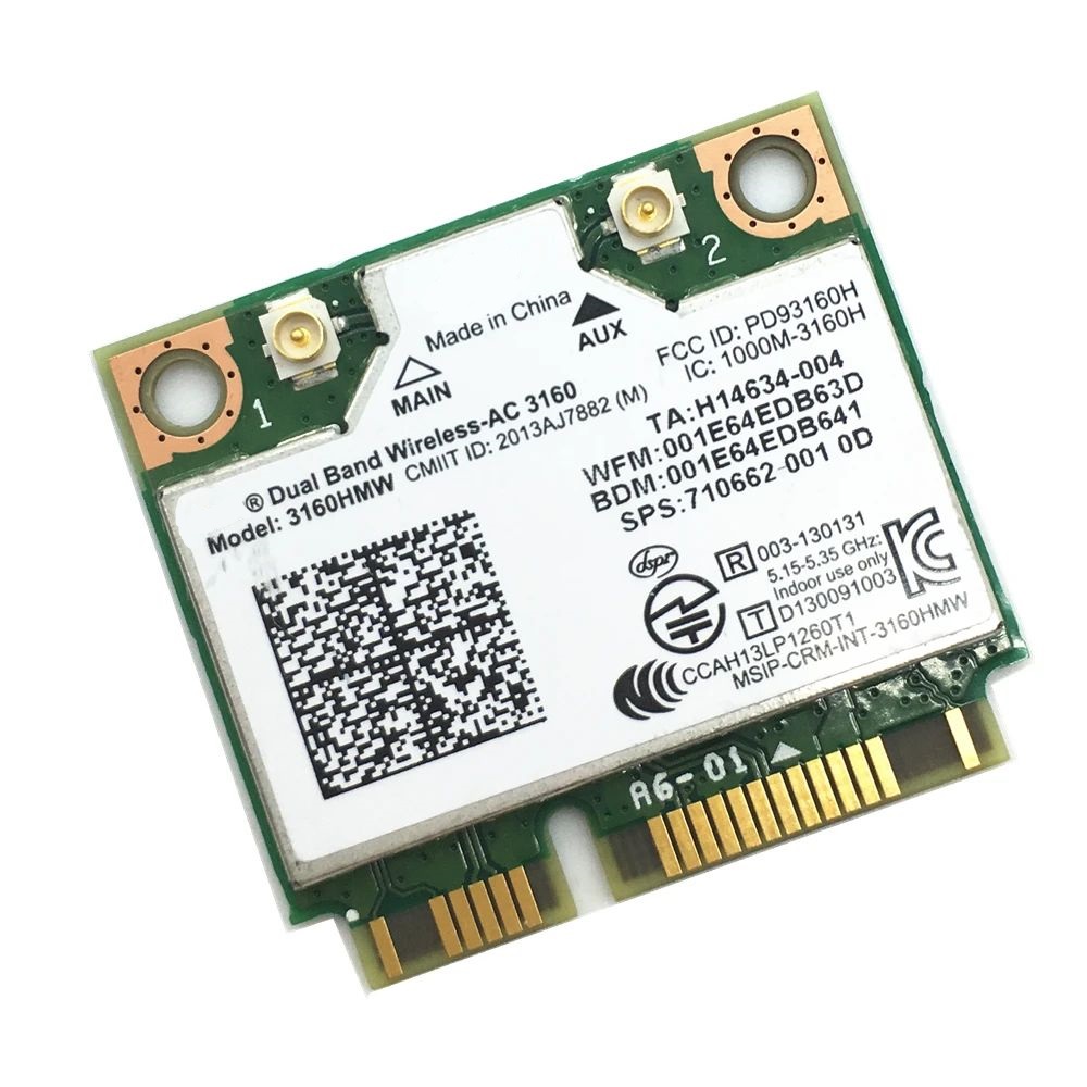 

Приемник Wi-Fi NoBrand Mini PCI-e 802.11ac, Зеленый;белый