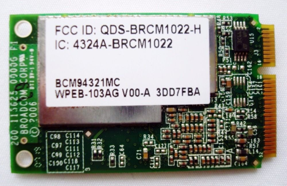 

Приемник Wi-Fi NoBrand для компьютера Mini PCI-e 802.11n, Зеленый;белый