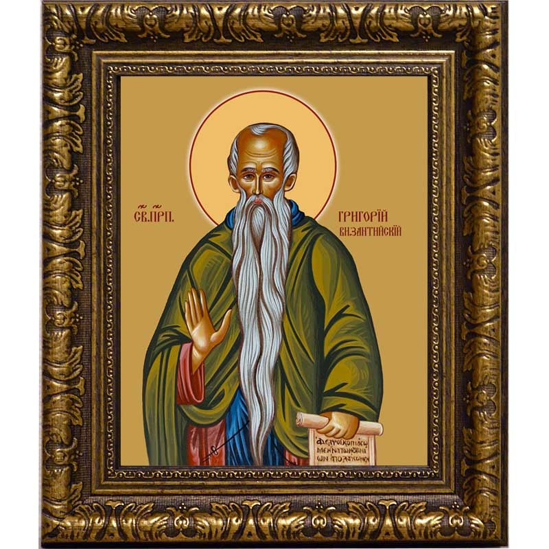 

Григорий (Дримис) Византийский, Святогорец, Афонский, преподобный. Икона на холсте.