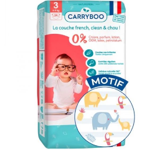 Подгузники CARRYBOО Economy Packs Couches Dermo-Sensitives T3 MIDI (4-9 кг) 54 шт