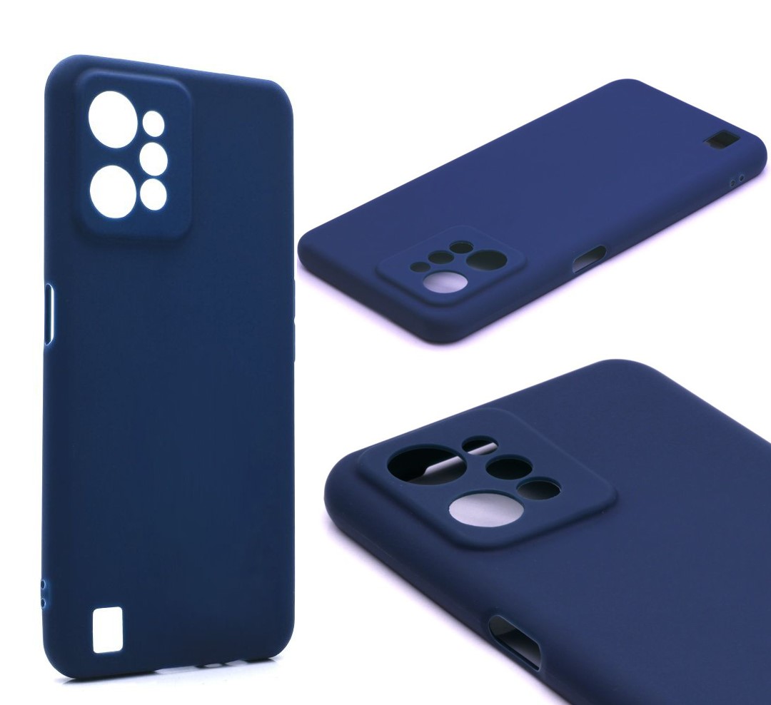 фото Силиконовый чехол tpu case матовый для realme c31 синий