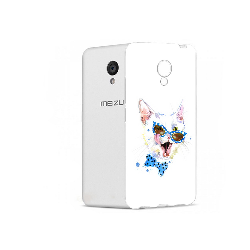 

Чехол MyPads Tocco для Meizu M5 белый кот (PT62224.82.229), Прозрачный, Tocco