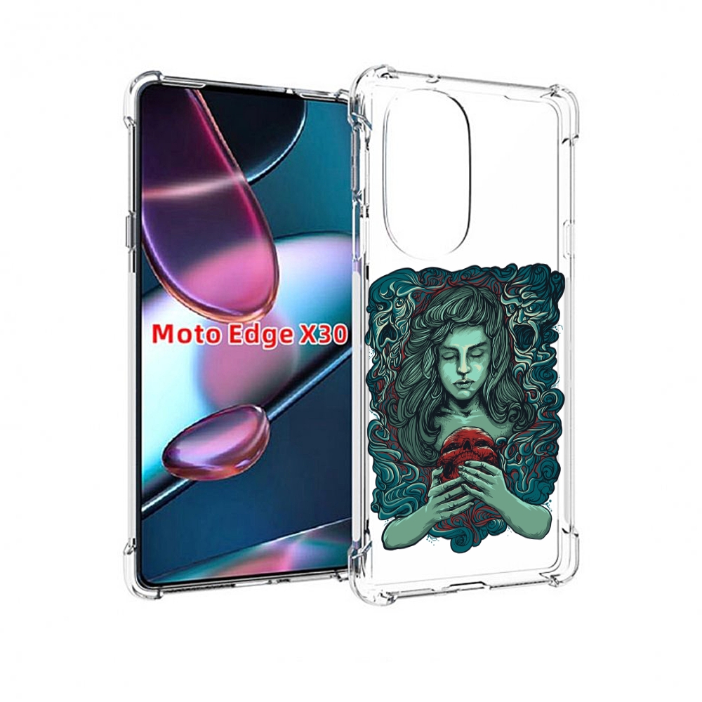 

Чехол MyPads спящая девушка для Motorola Moto Edge X30, Прозрачный, Tocco