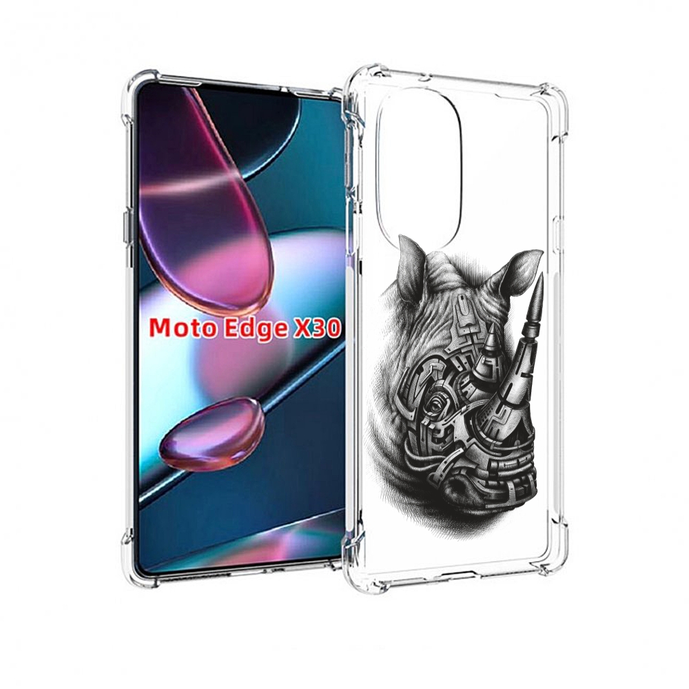 

Чехол MyPads стальной носорог для Motorola Moto Edge X30, Прозрачный, Tocco