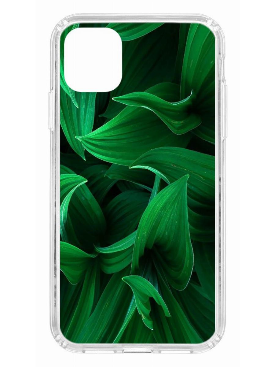 фото Противоударный чехол для apple iphone 11 кruче print grass прозрачный с рисунком