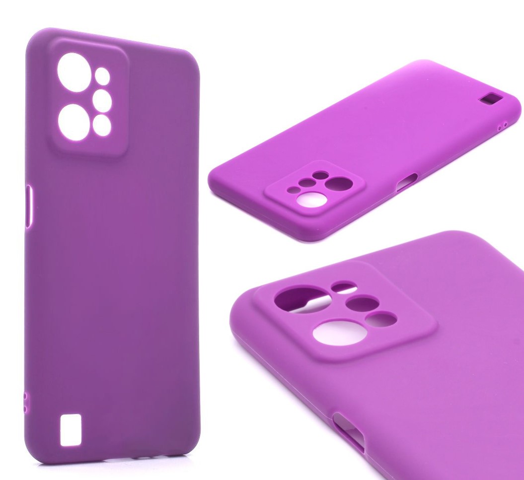 фото Силиконовый чехол tpu case матовый для realme c31 фиолетовый