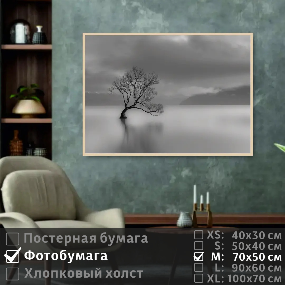 

Постер на фотобумаге ПолиЦентр Одинокое дерево 70х50 см, ОдинокоеДерево