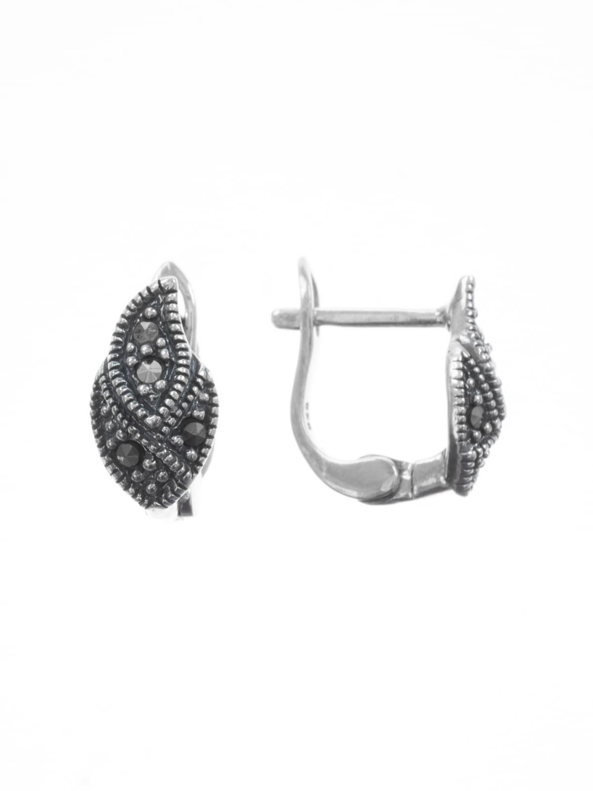 

Серьги из серебра с марказитом Марказит HE386, HE386_марказит