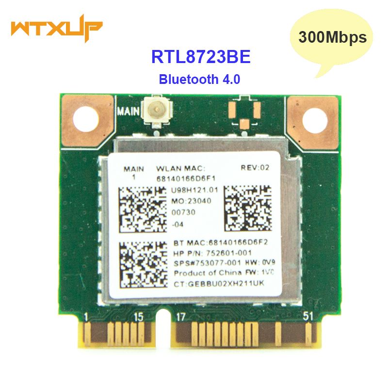 

Приемник Wi-Fi NoBrand для компьютера Mini PCI-e 802.11n, Зеленый;белый