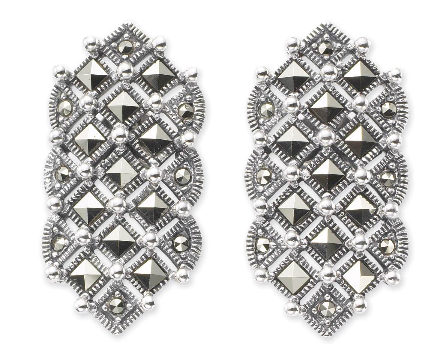 

Серьги из серебра с марказитом Марказит HE445, HE445_марказит