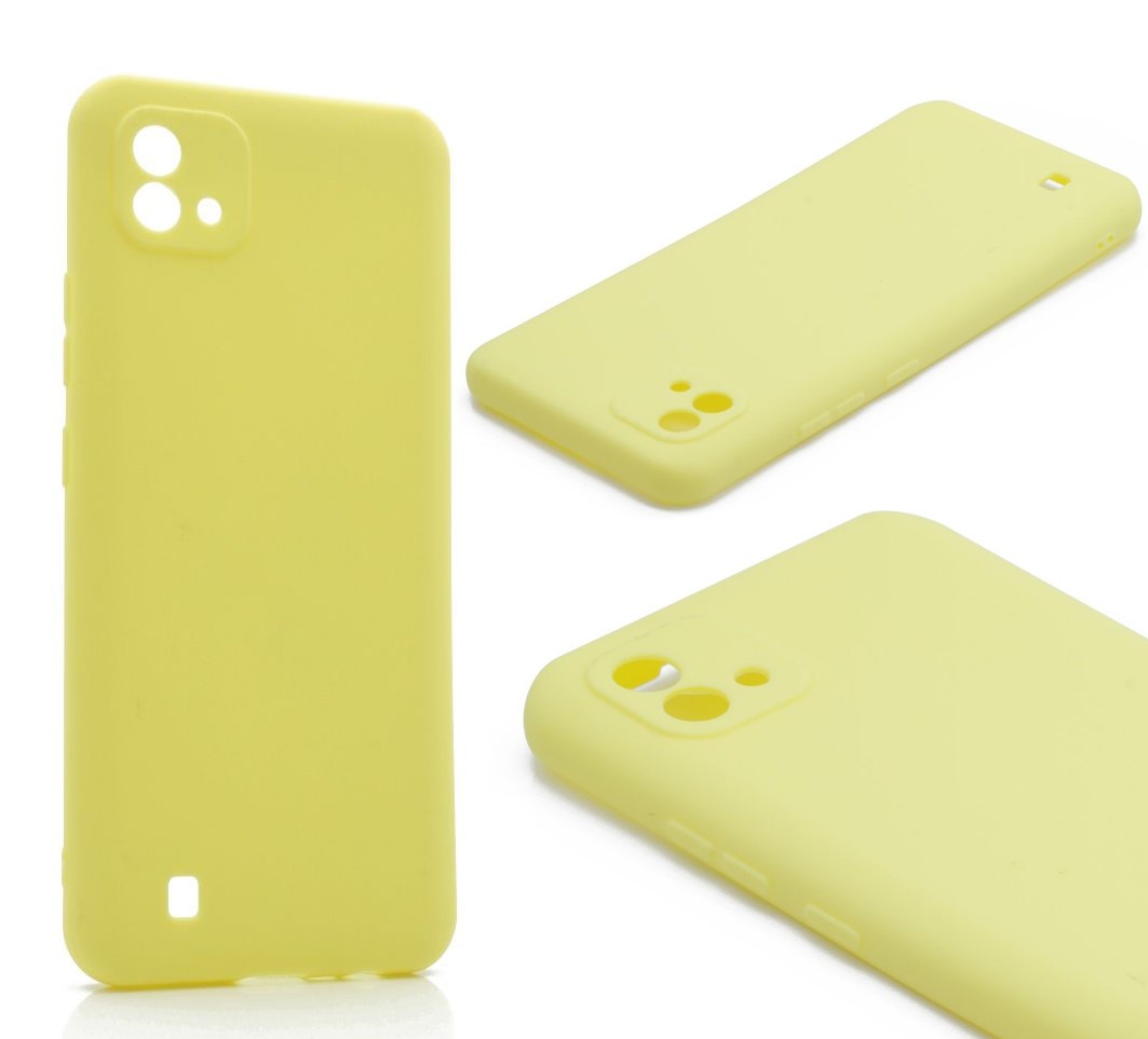 

Силиконовый чехол TPU Case матовый для Realme C20 лимонный, Желтый