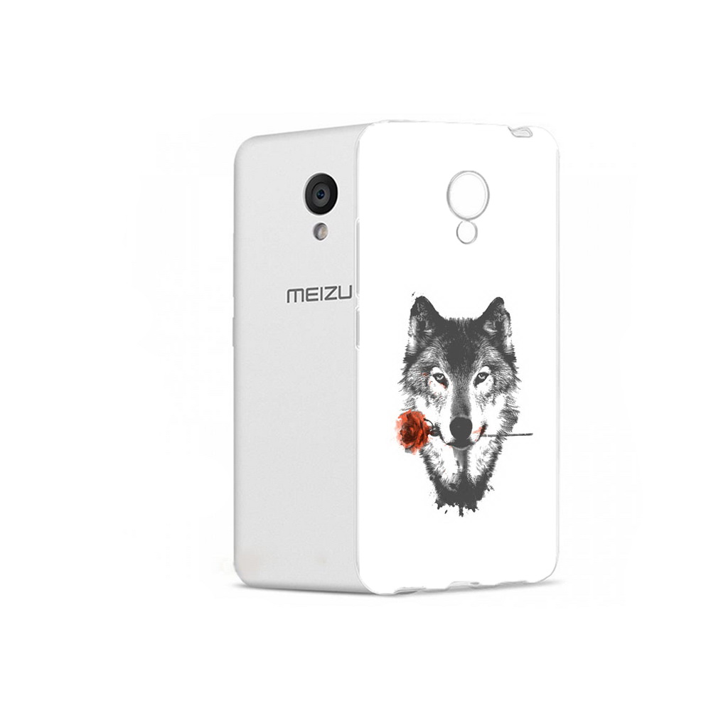 

Чехол MyPads Tocco для Meizu M5 волк с розой (PT62224.82.270), Прозрачный, Tocco