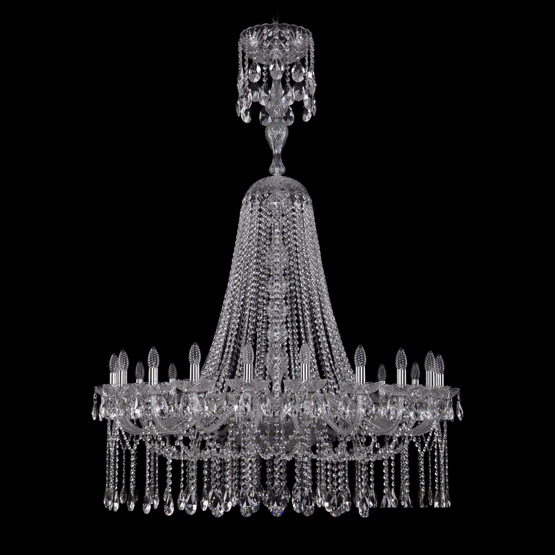 фото Хрустальная люстра 1413/20/400/xl-160 ni bohemia ivele crystal