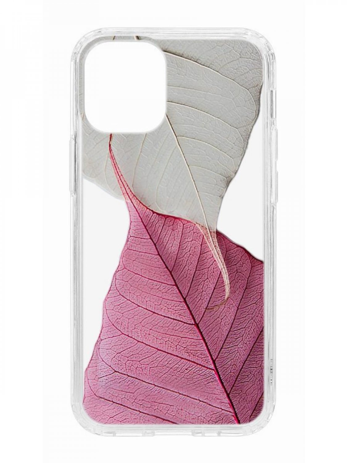 фото Противоударный чехол для apple iphone 12 mini кruче print pink and white прозрачный