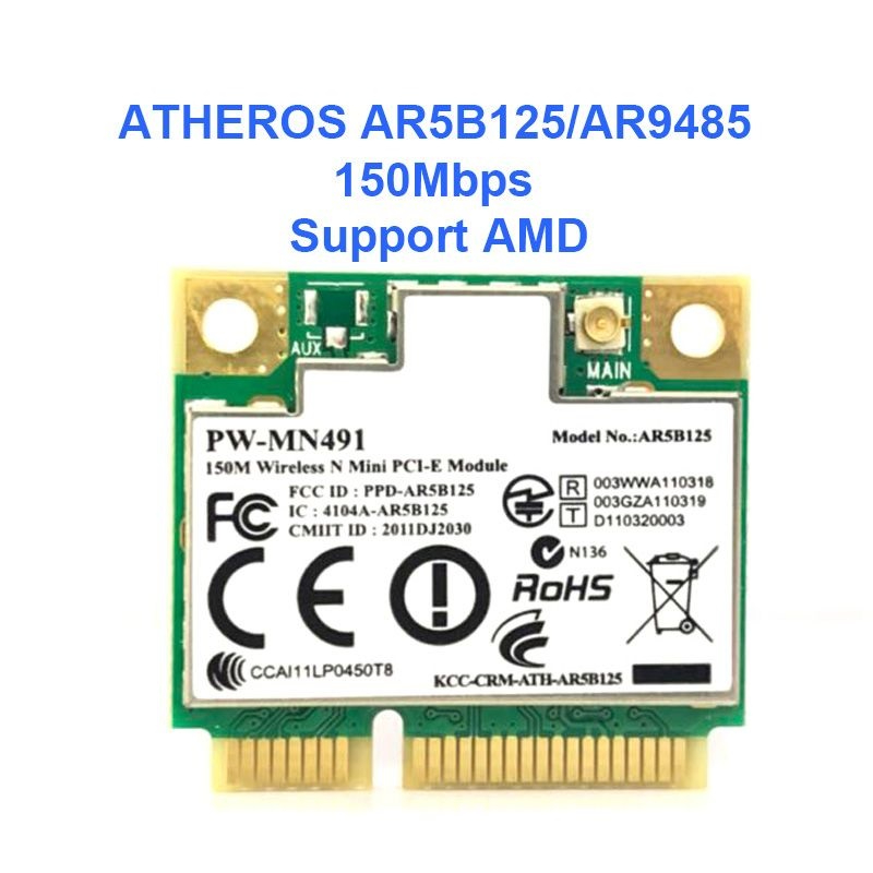 

Приемник Wi-Fi NoBrand Mini PCI-e 802.11n, Зеленый;белый