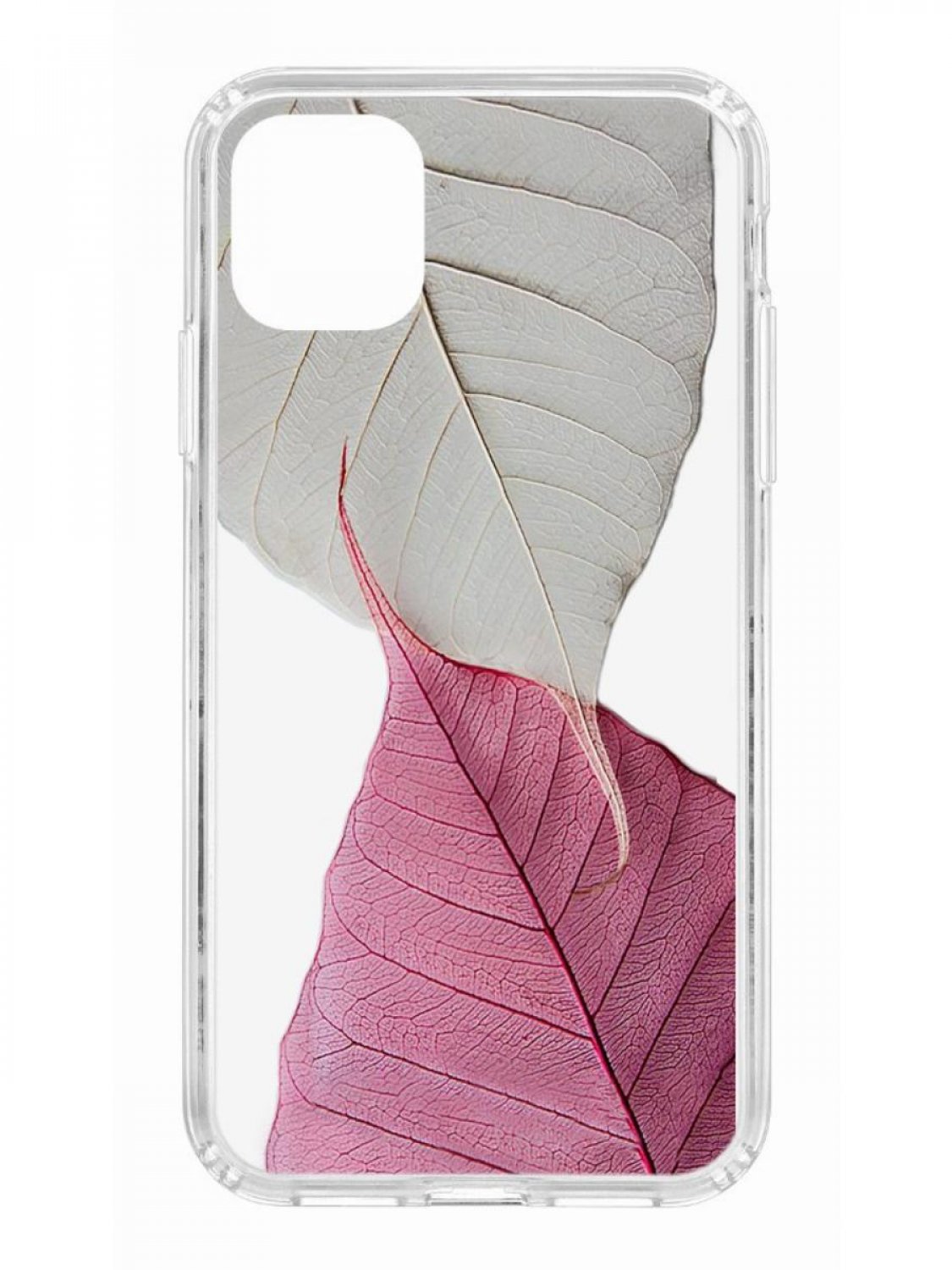 фото Противоударный чехол для apple iphone 11 кruче print pink and white прозрачный с рисунком