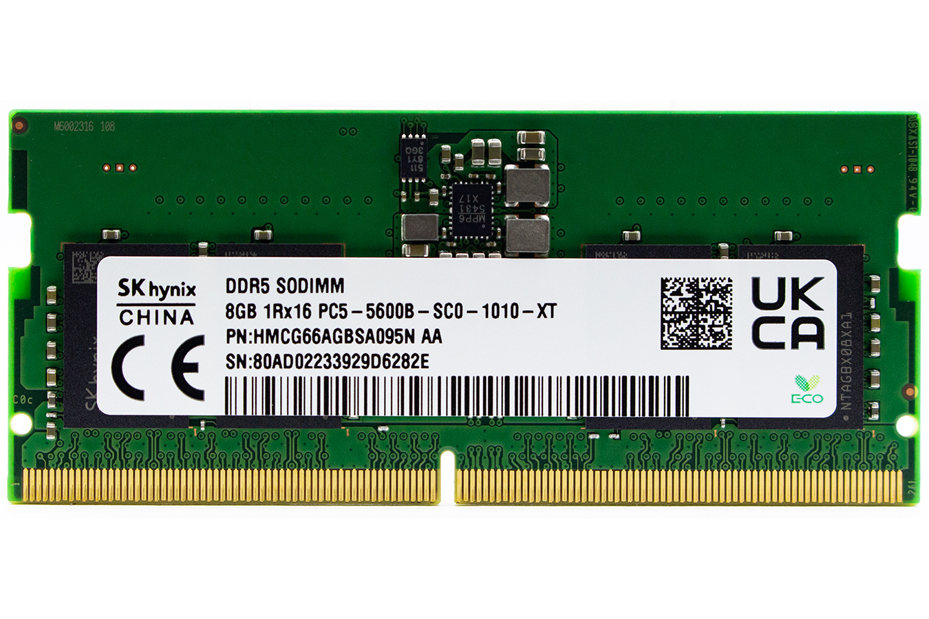 

Оперативная память Hynix HMCG66AGBSA095N DDR5 1x8Gb 4800MHz, HMCG66AGBSA095N