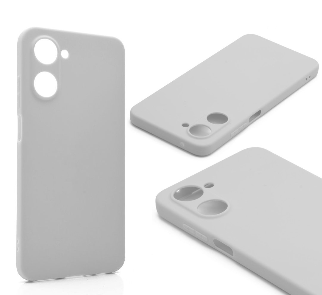 Силиконовый чехол TPU Case матовый для Realme 10 4G светло-серый