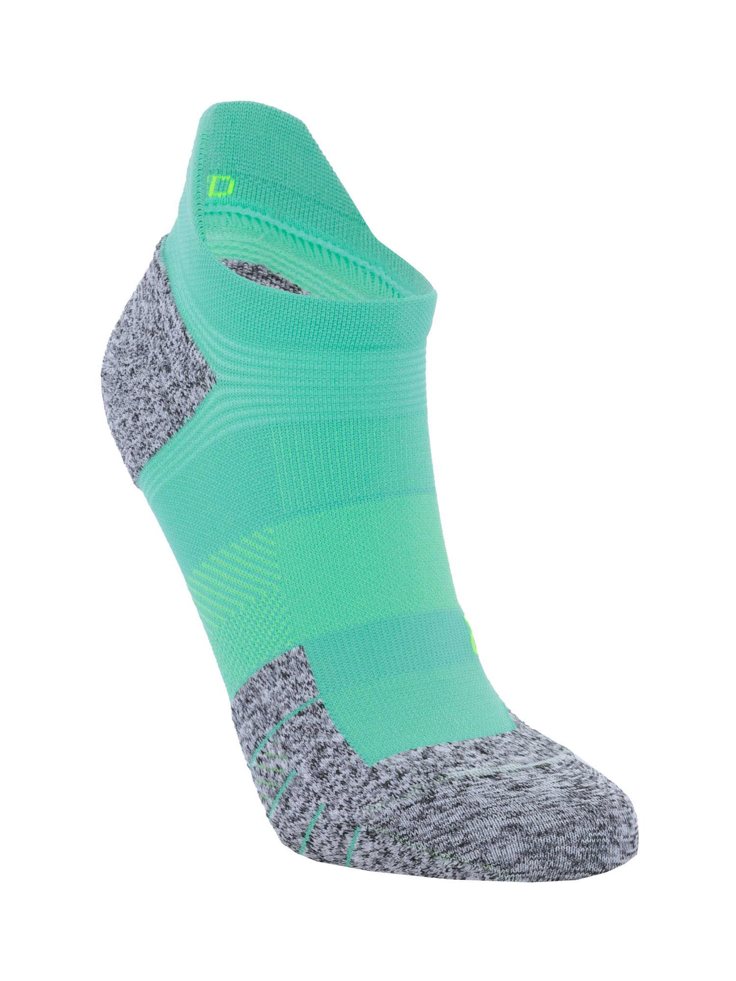 

Носки Under Armour 2023 Ad Run Cushion 1Pk Ns Tab Green Breeze/Lime Surge L INT, Зеленый;серый, Ad Run Cushion 1Pk Ns Tab