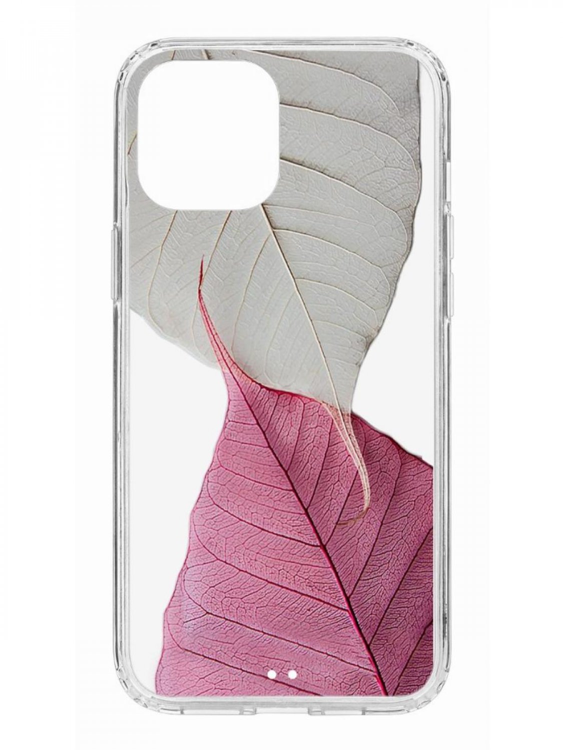 фото Противоударный чехол для apple iphone 12 pro max кruче print pink and white прозрачный