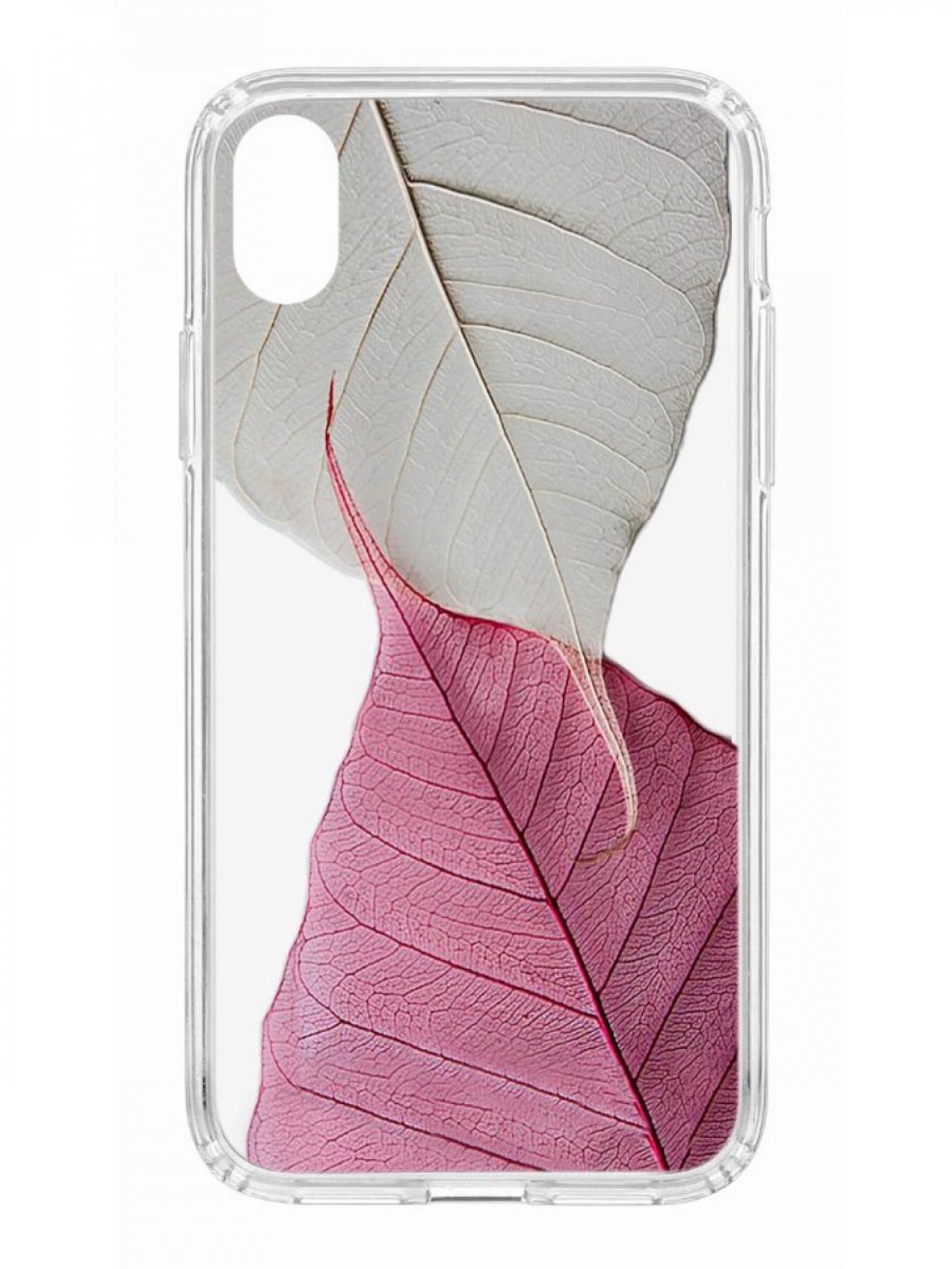 фото Противоударный чехол для apple iphone xr кruче print pink and white прозрачный с рисунком