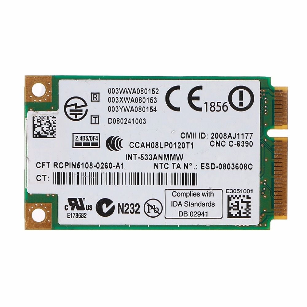 

Приемник Wi-Fi NoBrand Mini PCI-e 802.11n, Зеленый;белый