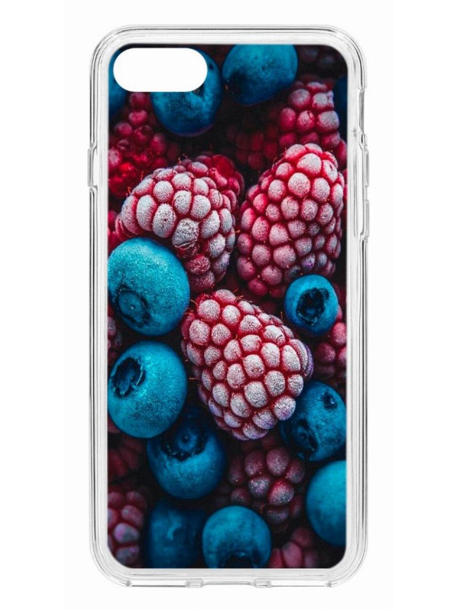 фото Чехол для apple iphone 7 /8 /se 2020 кruче print fresh berries прозрачный с рисунком