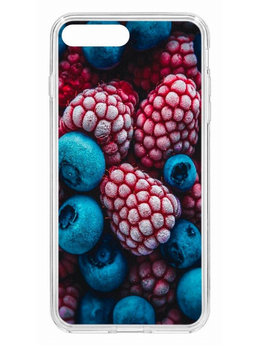 фото Противоударный чехол для apple iphone 7 plus / 8 plus кruче print fresh berries прозрачный