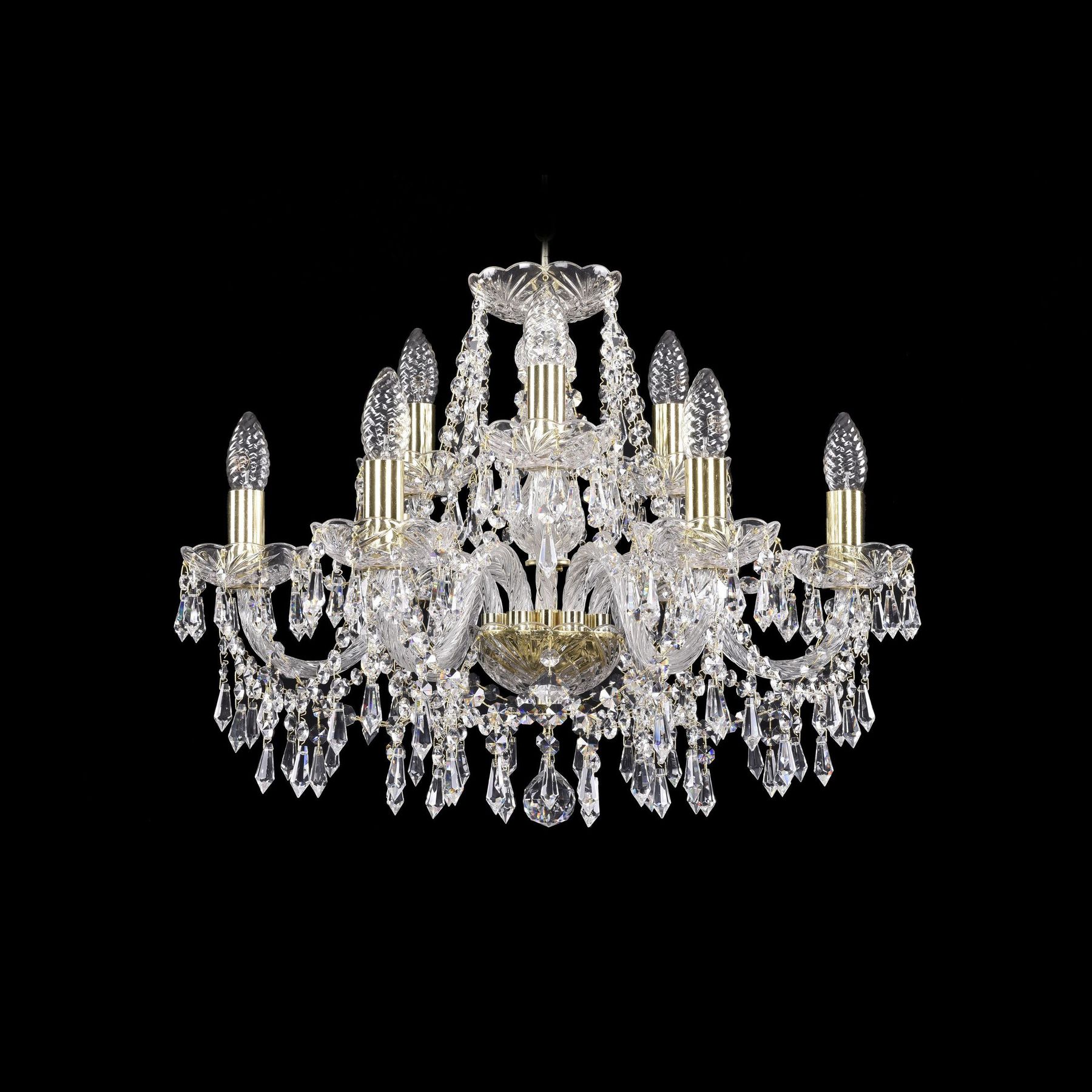 

Хрустальная люстра 1403/6+3/195 G Bohemia Ivele Crystal, 1403/6+3/195 G