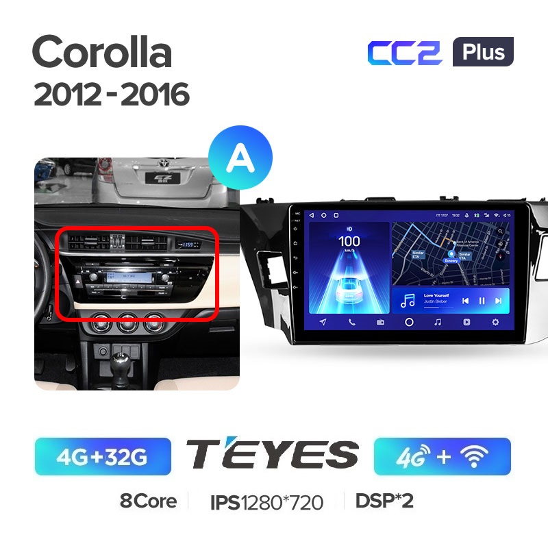

Автомобильная магнитола Teyes CC2 plus 4/32Гб Toyota Corolla 180 2012 - 2016 ANDROID 10, Toyota Corolla 180 2012 - 2016 CC2 Plus