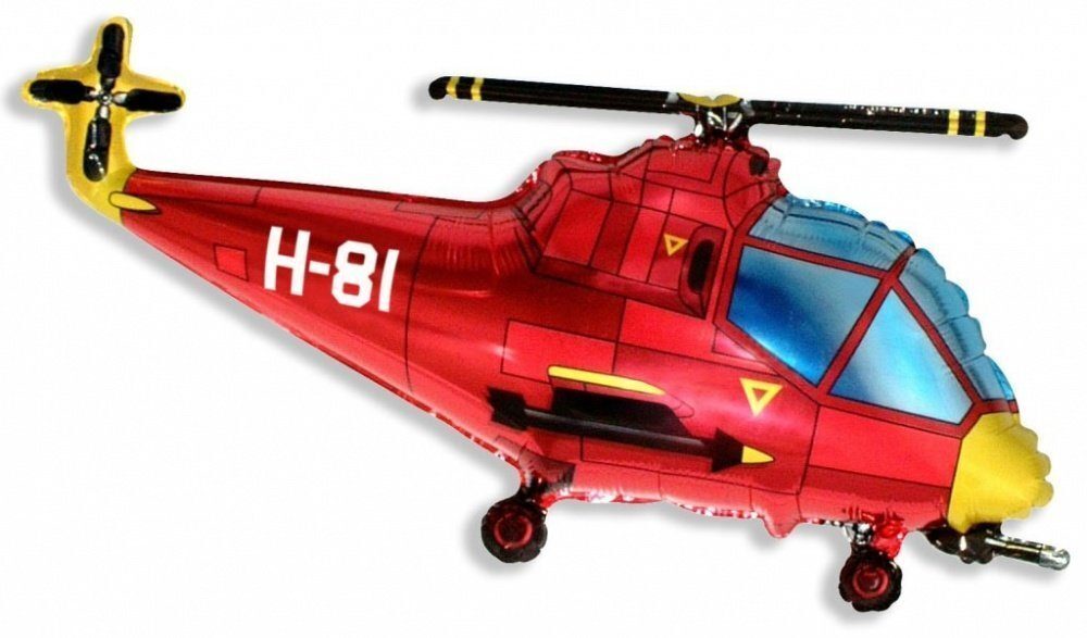 

Воздушный шар FLEX METAL Вертолет 25х43 см красный ЕУТ_1206-0351 (3-1), 1206-0351