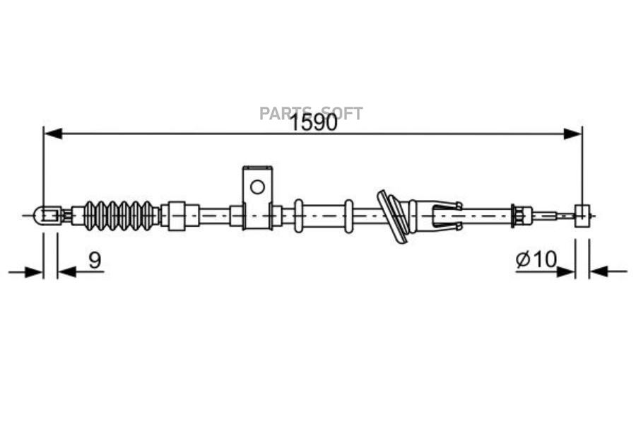 

BOSCH Тормозной трос BOSCH 1987477878
