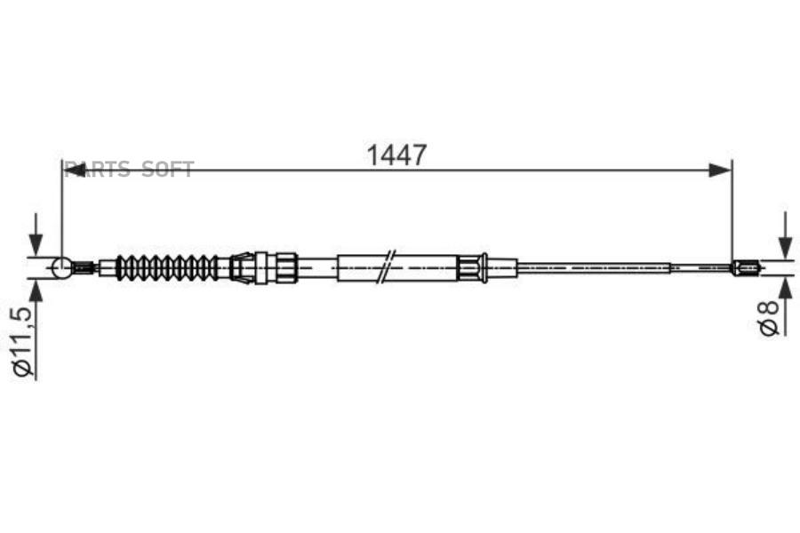 

BOSCH Тормозной трос BOSCH 1987482445