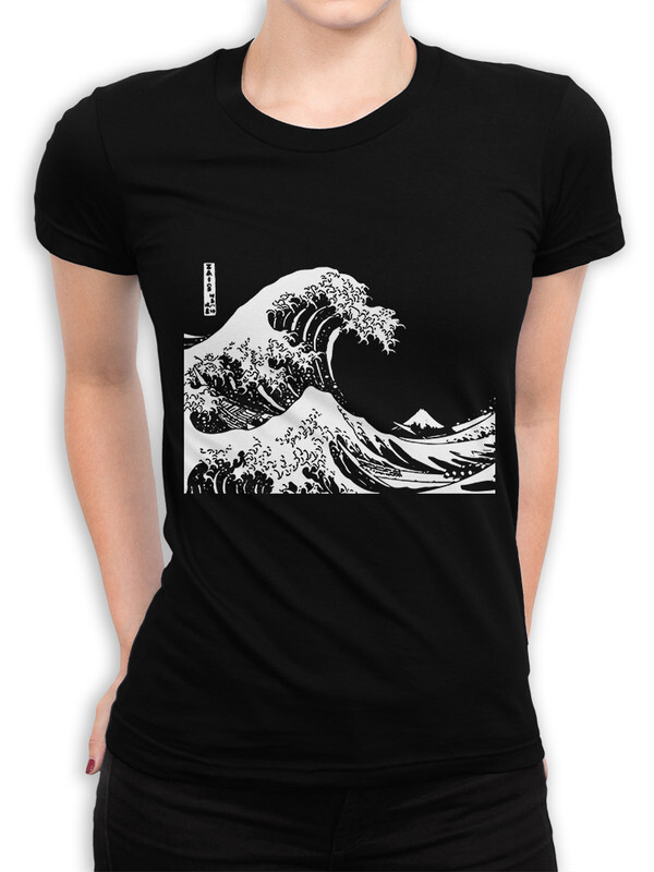 

Футболка женская Dream Shirts Большая Волна в Канагаве черная M, Черный, "Большая Волна в Канагаве"