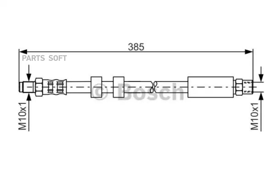 

BOSCH Тормозной шланг BOSCH 1987481117