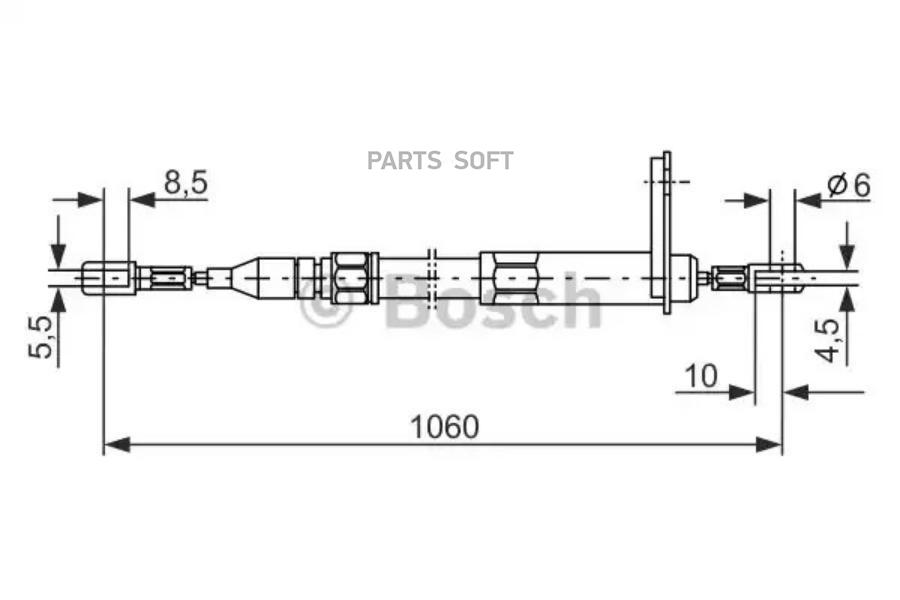 BOSCH Трос ручника BOSCH 1987477047