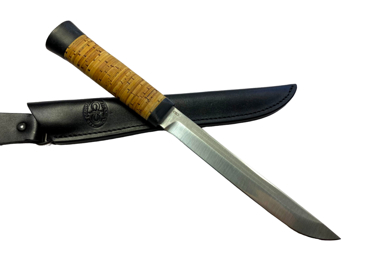 Нож Златоуст Бурятский средний, 95х18, береста